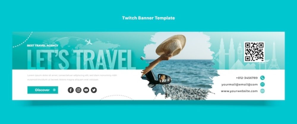 渐变纹理旅行社抽动横幅